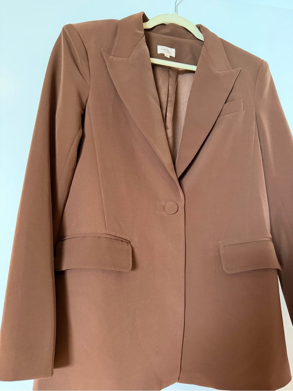 Camila Coelho Pink Label Brown Blazer and short set - Picture 4 of 17